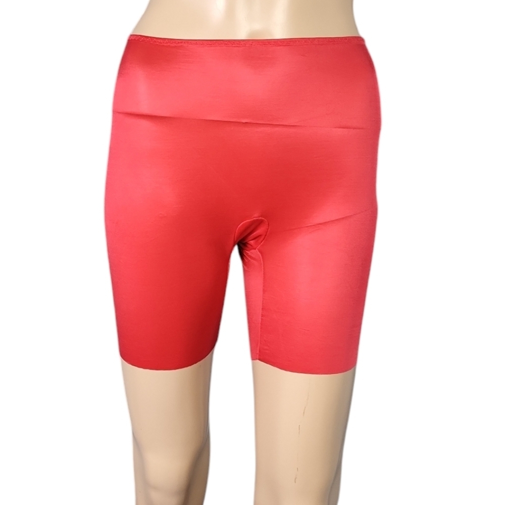 Spanx Red Sheer Shapers Shorts